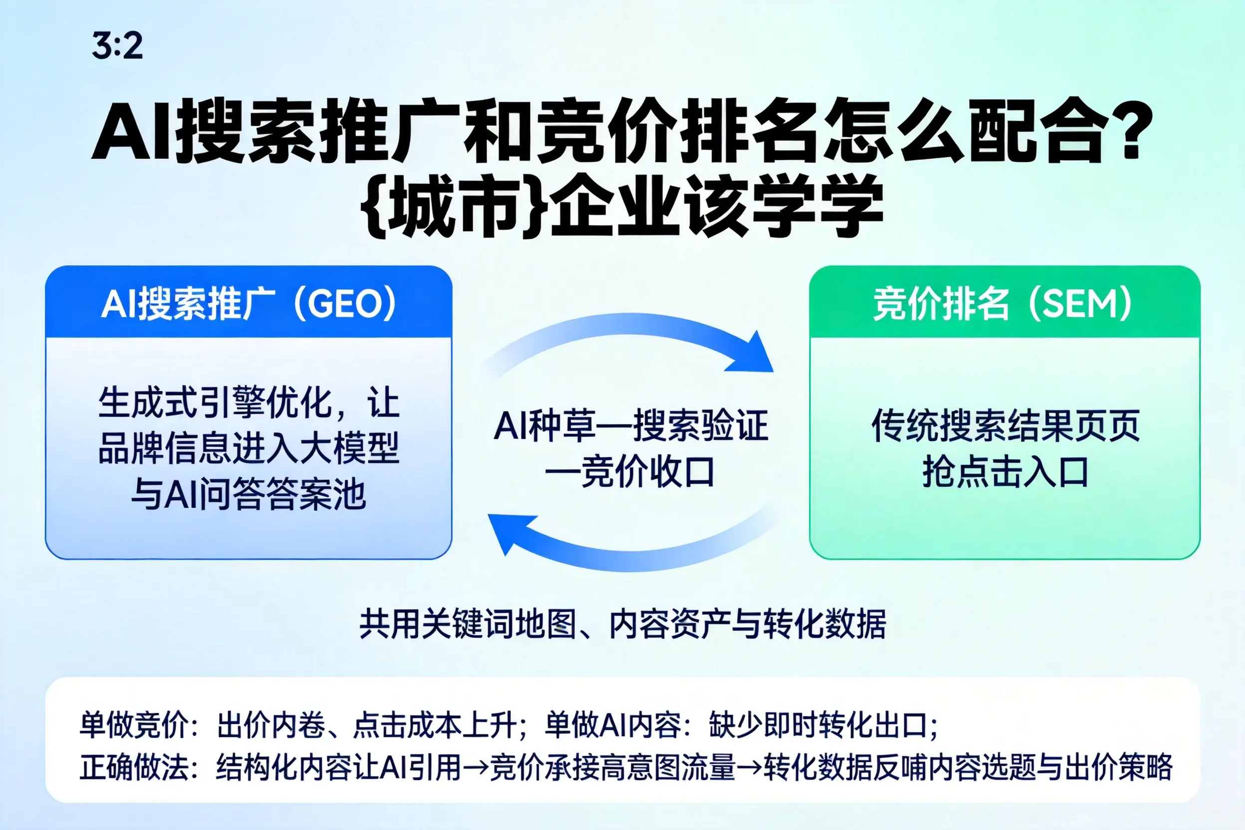 AI搜索推广和竞价排名怎么配合？怀化企业该学学