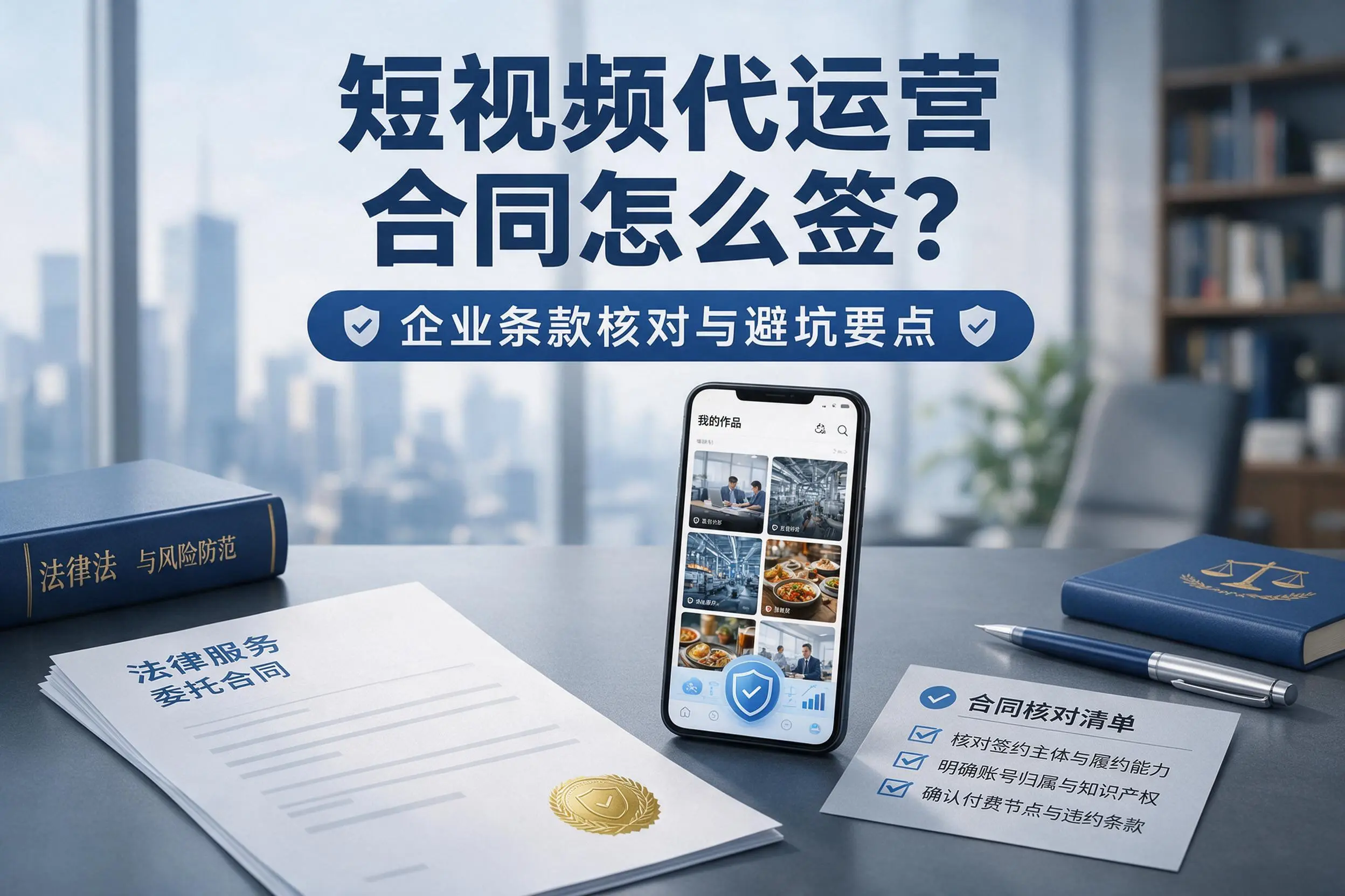 短视频代运营合同怎么签？怀化企业条款核对与避坑要点