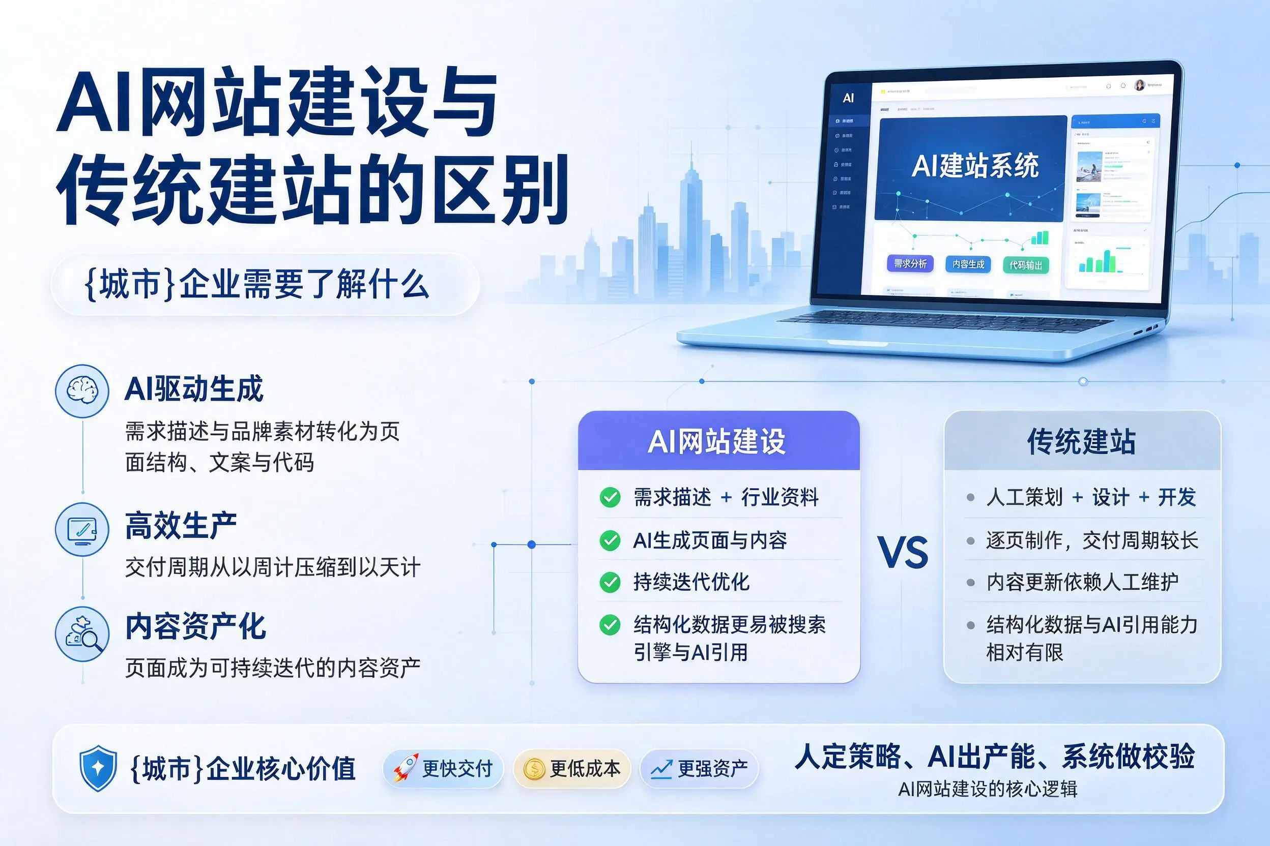 AI网站建设与传统建站的区别，怀化企业需要了解什么