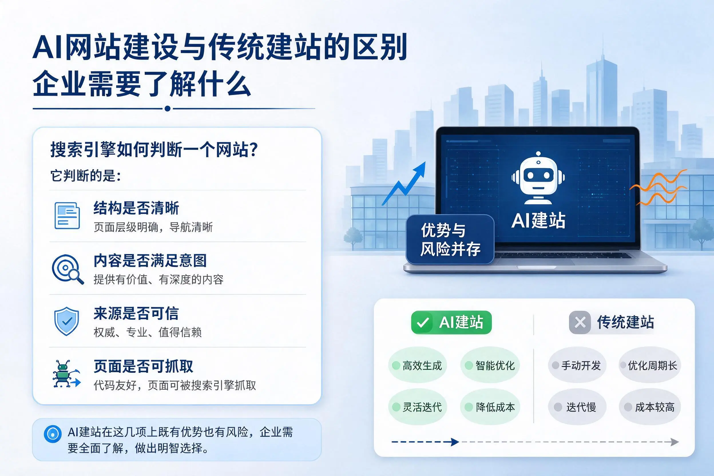 AI网站建设与传统建站的区别，怀化企业需要了解什么