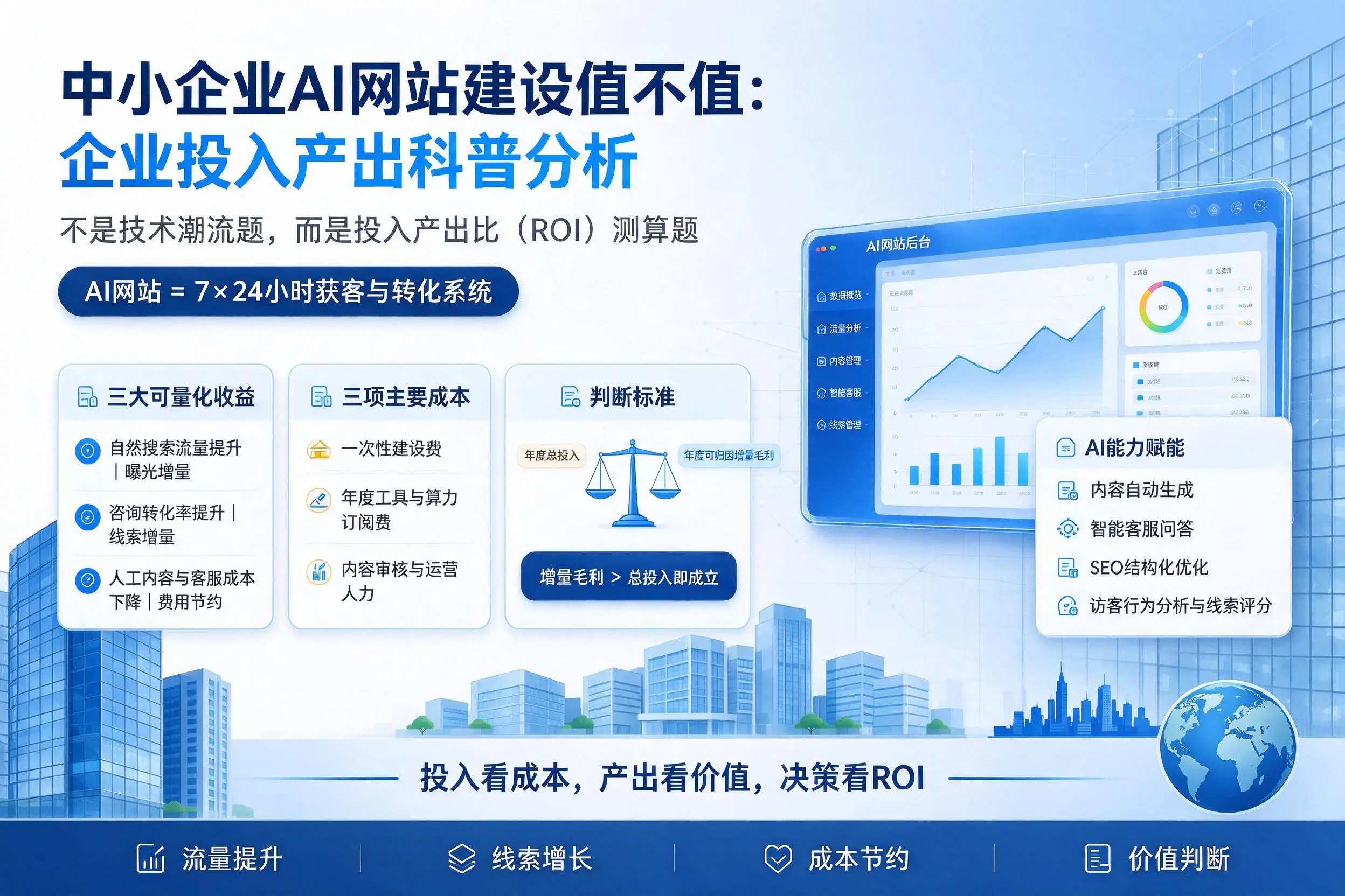 中小企业AI网站建设值不值:怀化企业投入产出科普分析