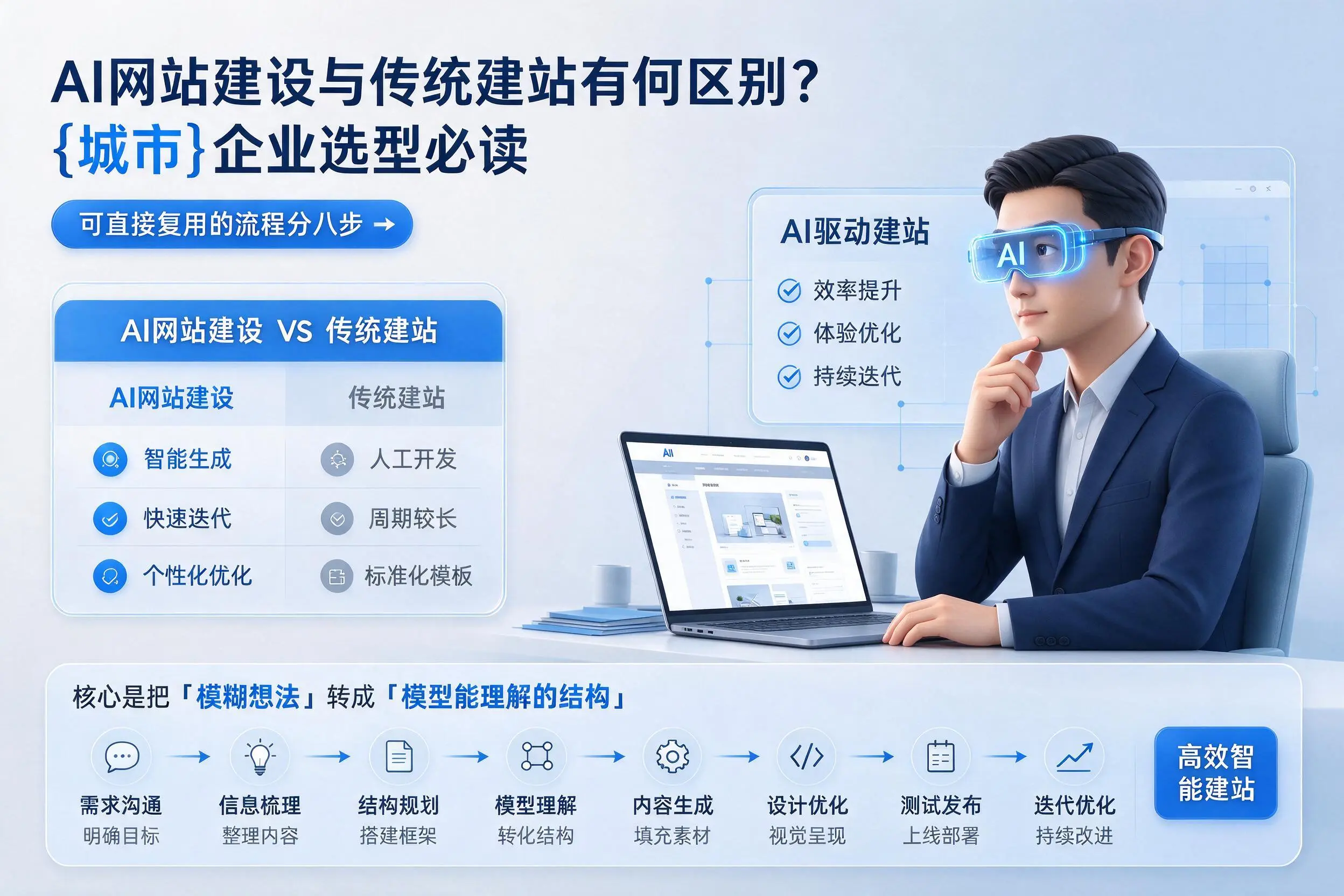 AI网站建设与传统建站有何区别？怀化企业选型必读