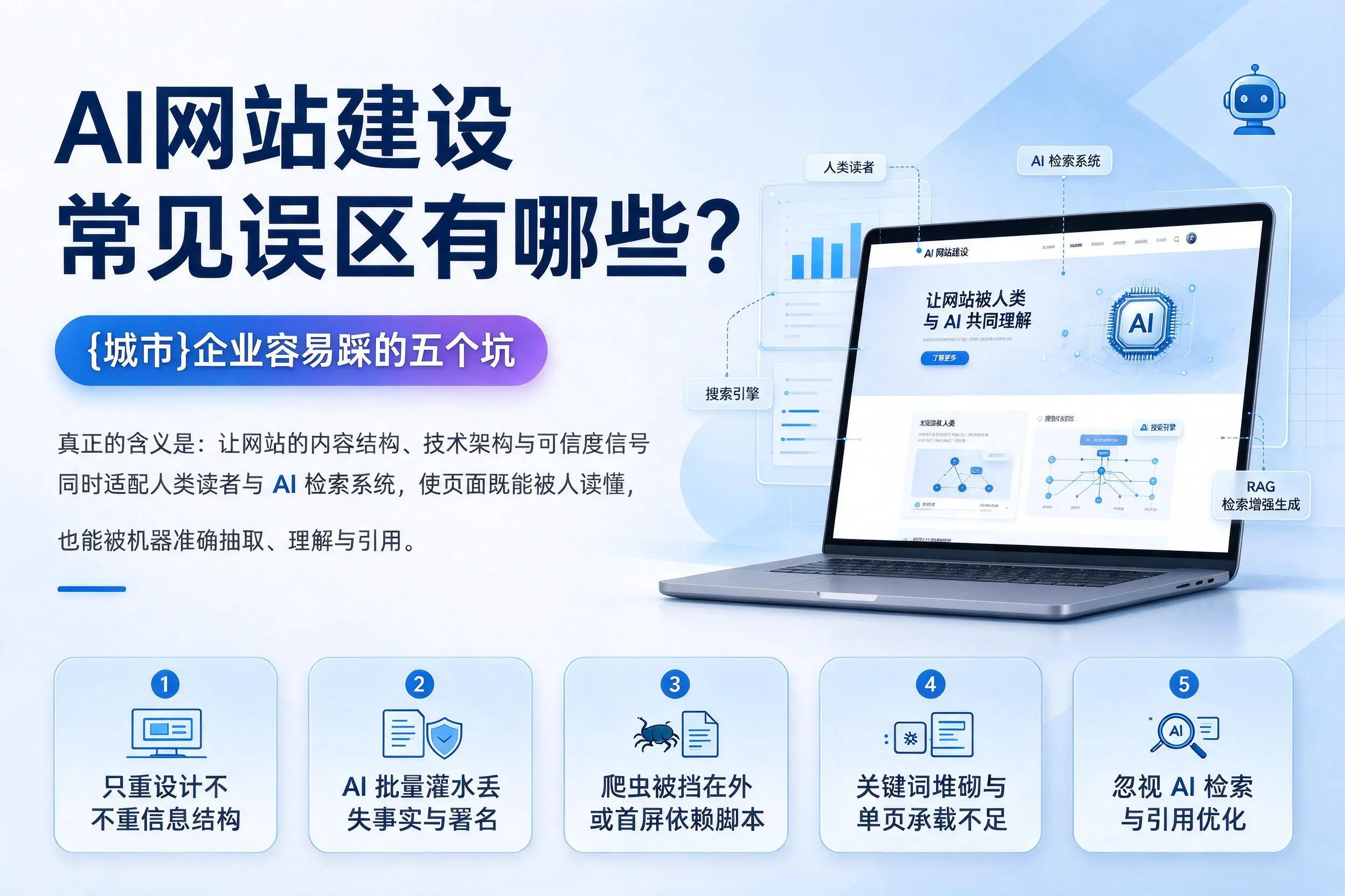 AI网站建设常见误区有哪些?怀化企业容易踩的五个坑