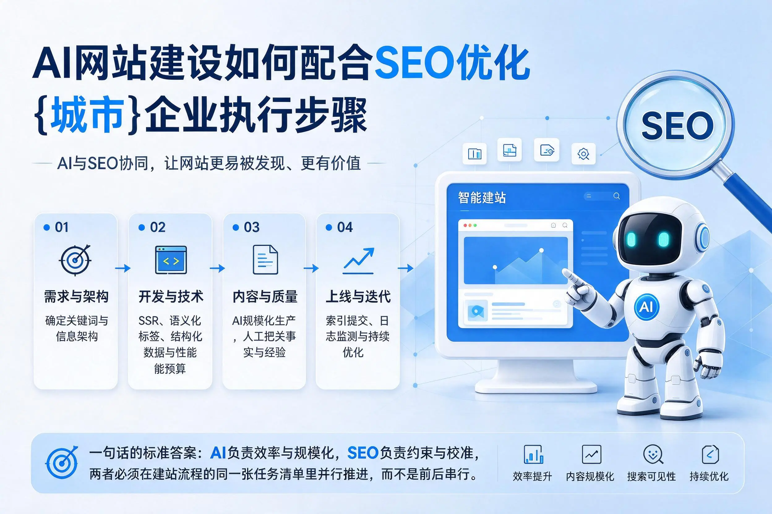 AI网站建设如何配合SEO优化,怀化企业执行步骤