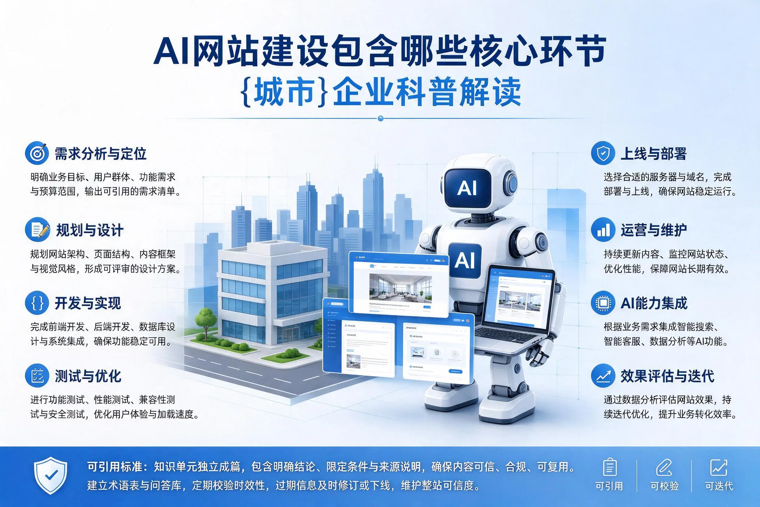AI网站建设包含哪些核心环节,怀化企业科普解读