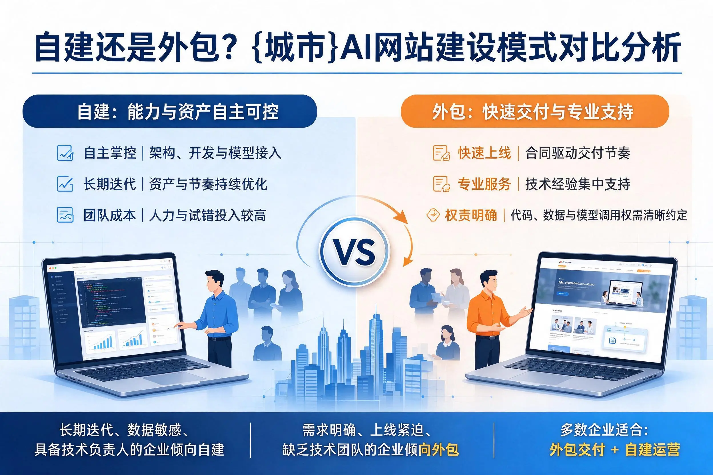 自建还是外包?怀化AI网站建设模式对比分析