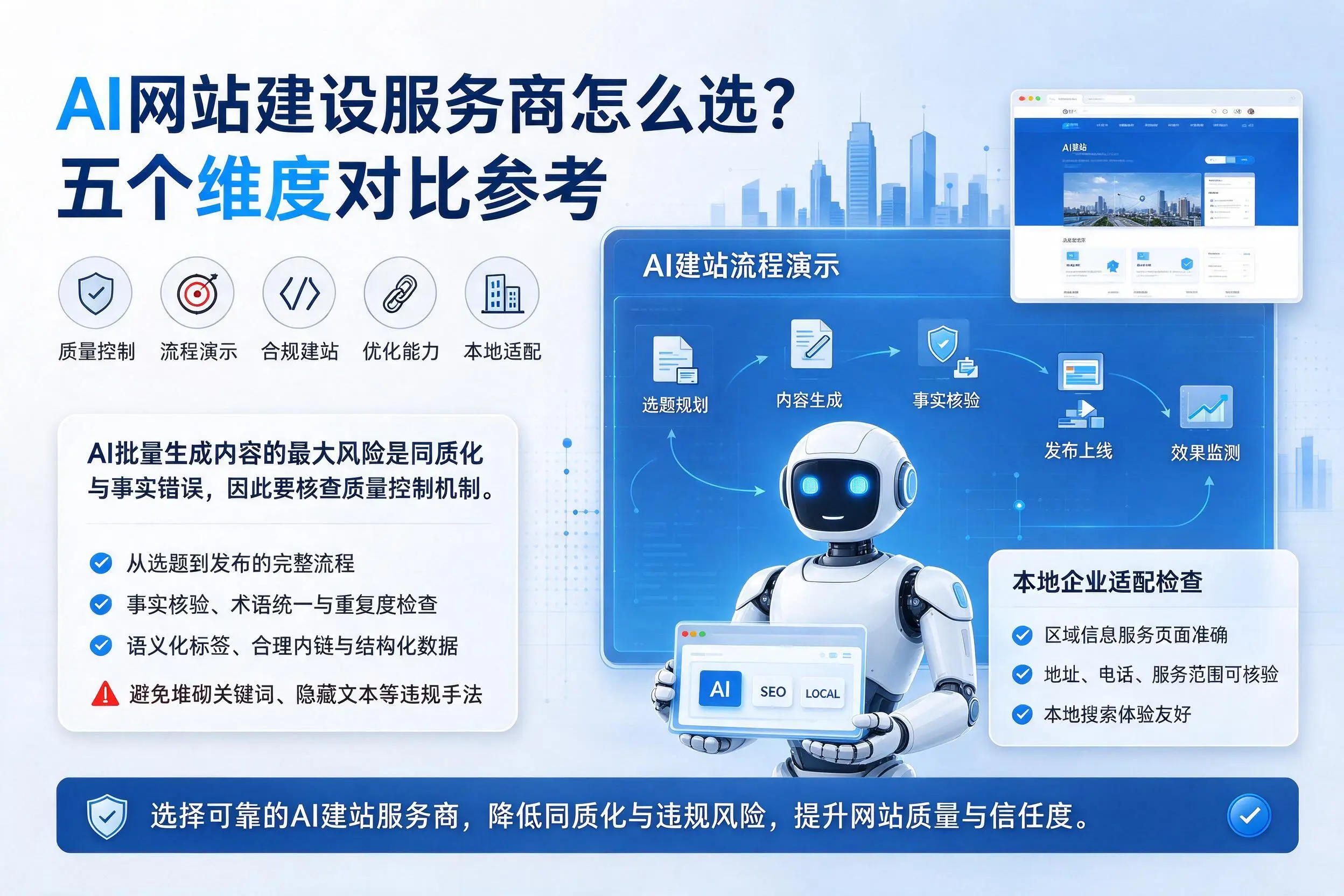 怀化AI网站建设服务商怎么选?五个维度对比参考